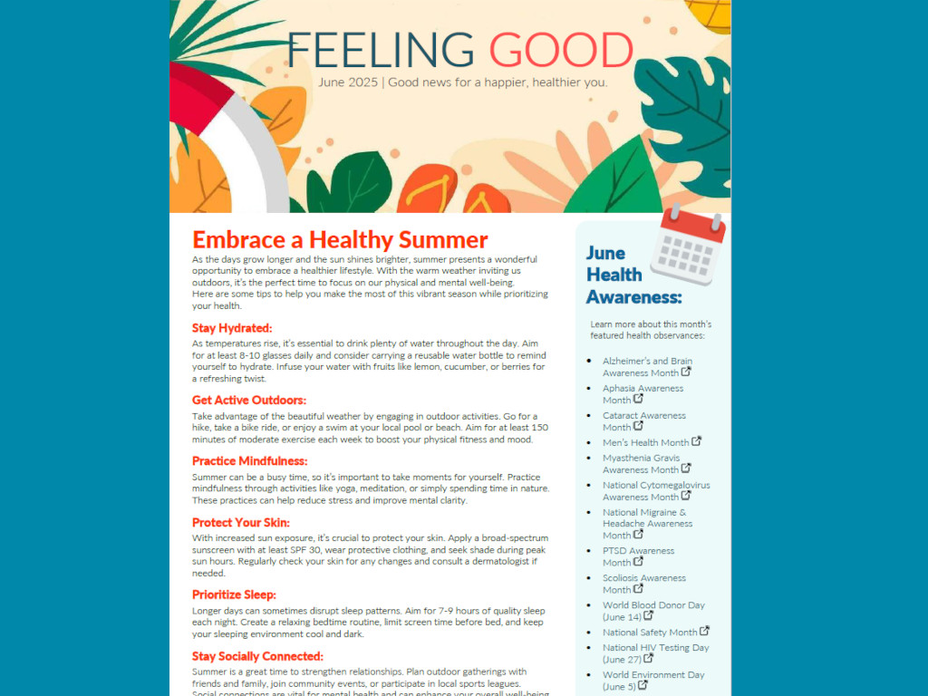 newsletter page
